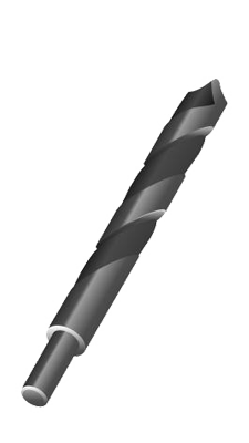 Stahlbohrer DIN 338 N, HSS-R, abgesetzter Schaft, für große Bohrdurchmesser mit Bohrfutter bis 13 mm